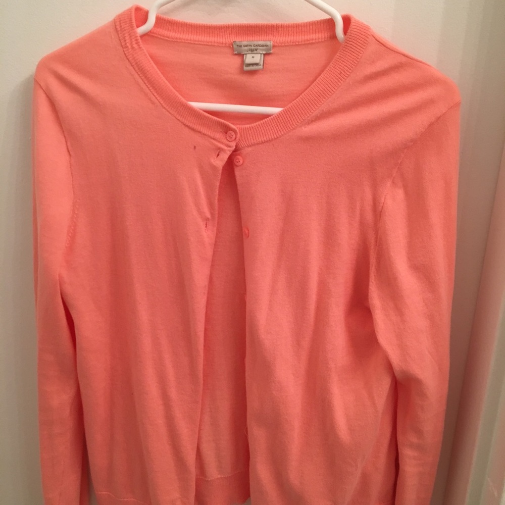 J crew pink cardigan
